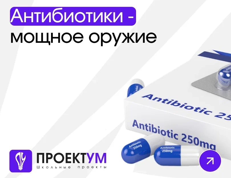 Индивидуальный проект «Антибиотики-мощное оружие» — обложка готовой работы