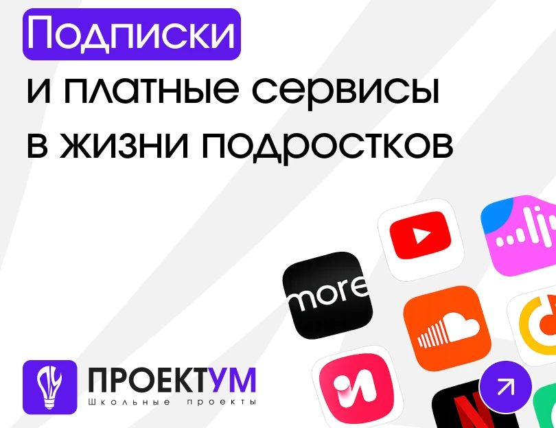 Индивидуальный проект «Подписки и платные сервисы в жизни подростков» — обложка готовой работы