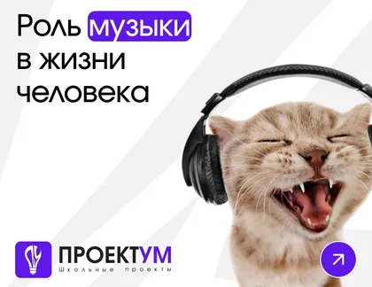 Индивидуальный проект «Роль музыки в жизни человека» — обложка готовой работы