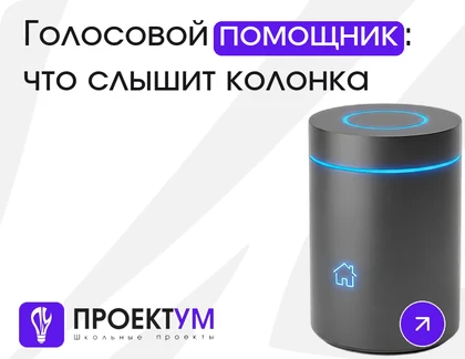 Индивидуальный проект «Голосовой помощник: что слышит умная колонка» — обложка готовой работы